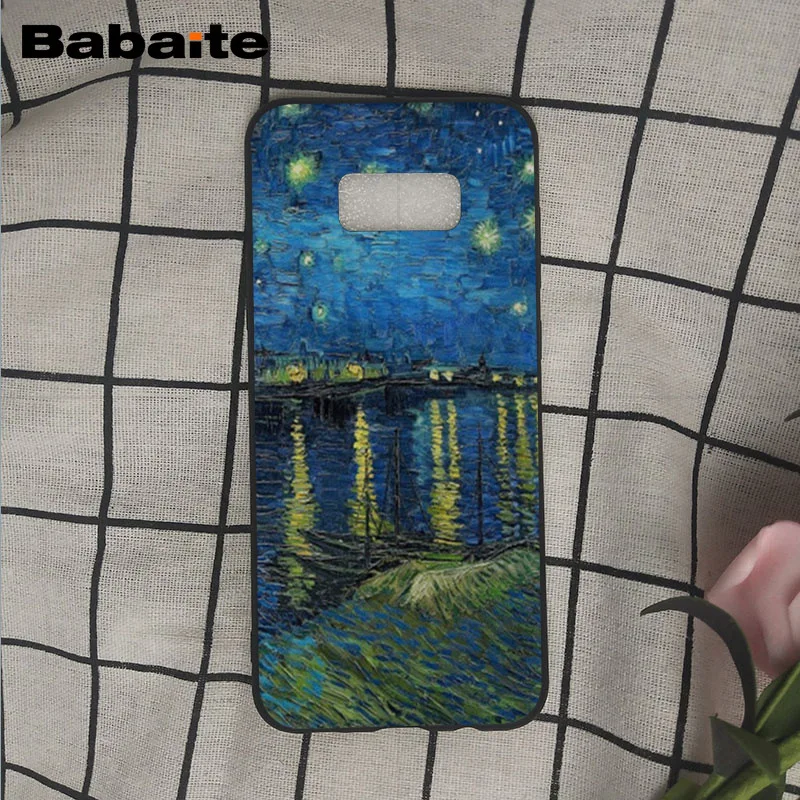 Чехол для телефона Ван Гога с рисунком звездной ночи Samsung Galaxy s9 s8 plus note 8 note9 s7 s6edge