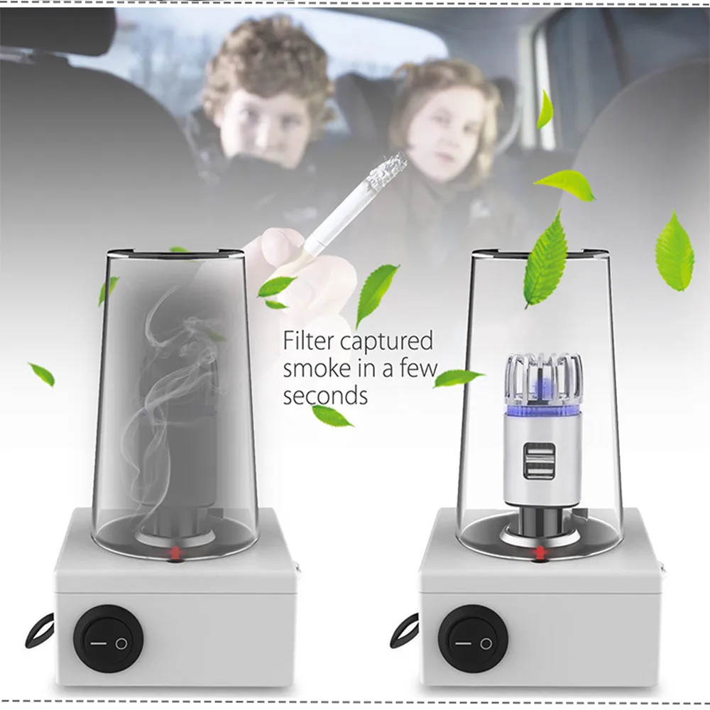 2 в 1 автомобиля с двумя портами USB свежего воздуха Ионный очиститель кислородный