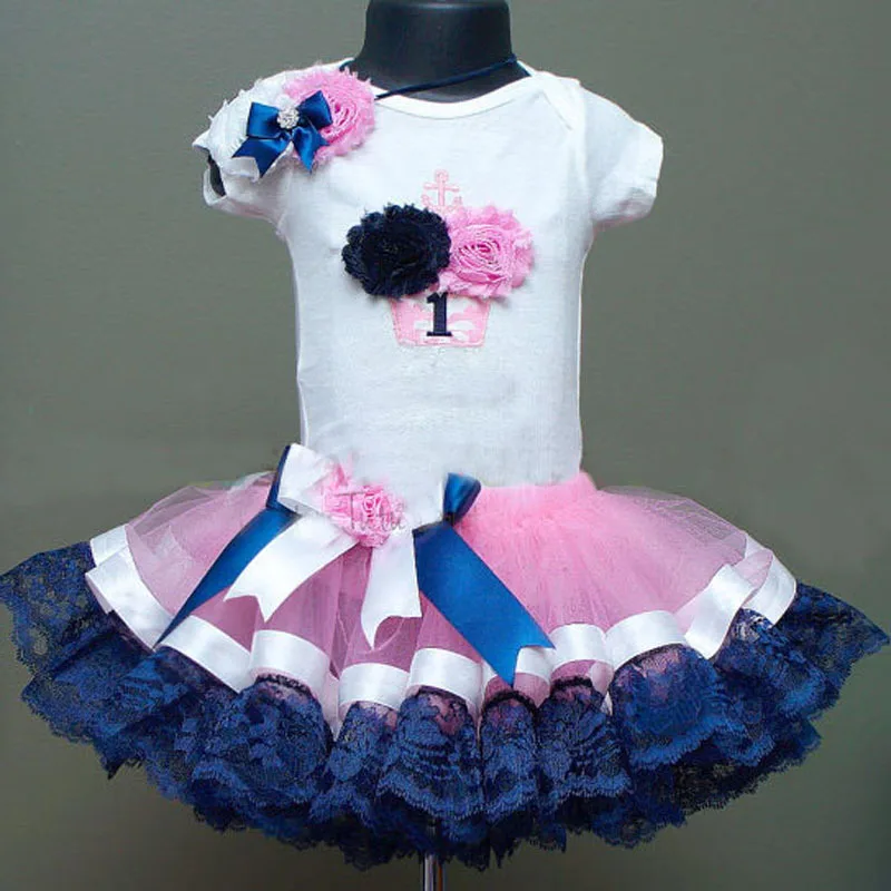 Лидер продаж розничная продажа детская юбка пачка с лентами милая трехслойная