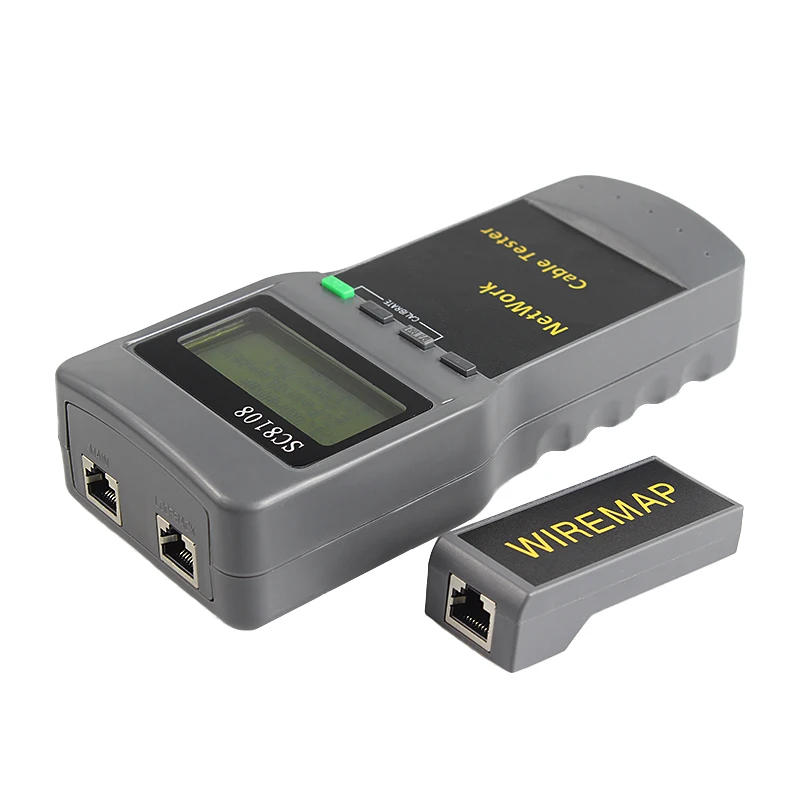 Портативный сетевой тестер с жк дисплеем измеритель и телефонного кабеля LAN RJ45