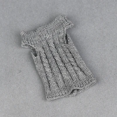 grey sweater Вязаный свитер ручной работы для куклы Blythe, одежда для детей, игрушки, повседневная одежда, одежда для кукольного домика Барби 1/6, аксессуары для кукол - Цвет: grey sweater