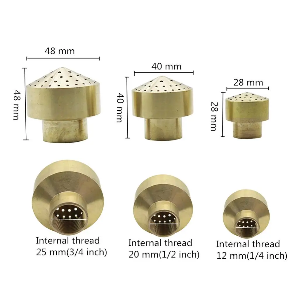 1/8 &quot1/2&quot 3/4 &quotЖенская резьба Фейерверк Фонтан латунь рассеивания сопло для