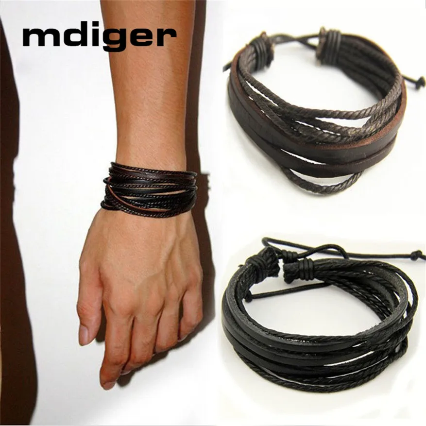 Модные мужские и женские ювелирные изделия из искусственной кожи