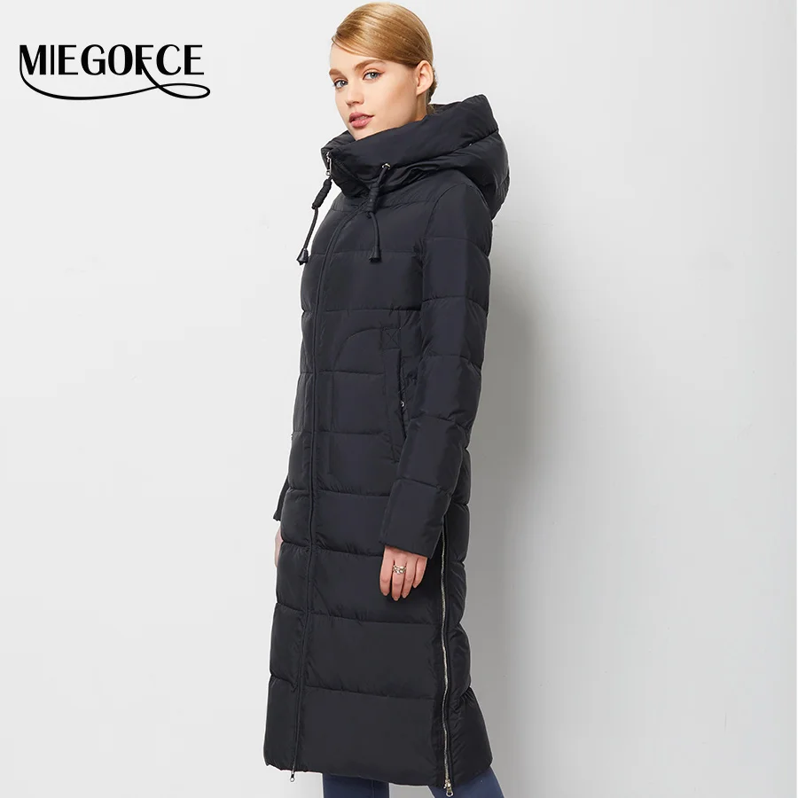 Новая Зимняя Коллекция MIEGOFCE 2016 Женский Зимний Пуховик Длинная Теплая Женская