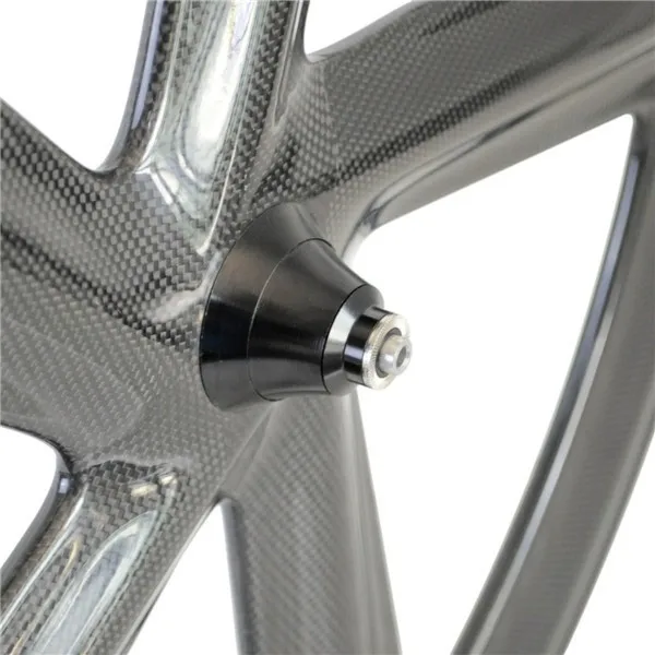 Углеродное 5 спицевое колесо дорожное Фиксированное полностью углеродное для