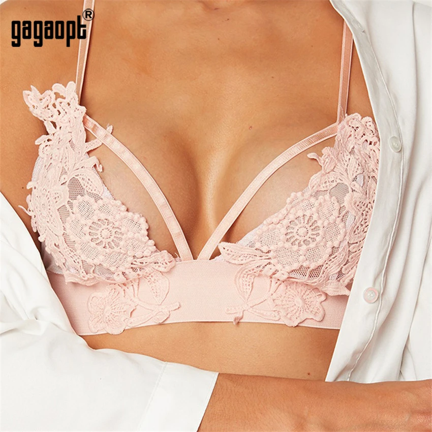Gagaopt 5 цветов Цветочные Майки Женские Модные Цветочные Вышивка Дамы Cami кружевные топы сексуальный Бралетт короткий Топ Blusas