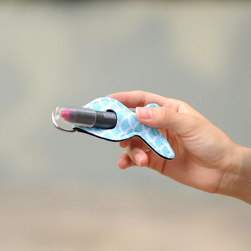 

Mermaid Tail Chapstick Holder Keychain Neoprene Chapstick Wrap DOM618