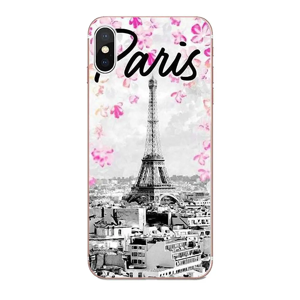 Французский Париж Эйфелева башня Мягкий ТПУ Модный чехол для Apple iPhone X XS Max XR 4 4S 5 5C