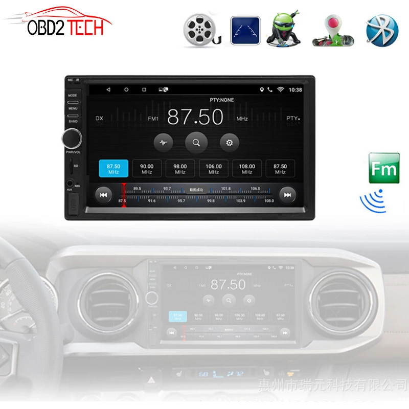 Android Bluetooth Авторадио мультимедийный плеер Автомобильный Стерео FM радио GPS