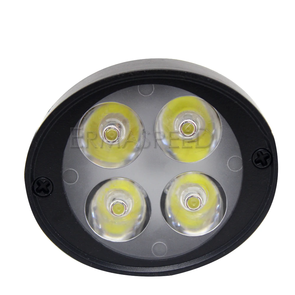 Пара фар мотоцикла 4LED 12 Вт DC12V Точечные светильники Супер яркий туман 6000 К белая Рабочая лампа для HONDA Мотокросс на KTM передний свет