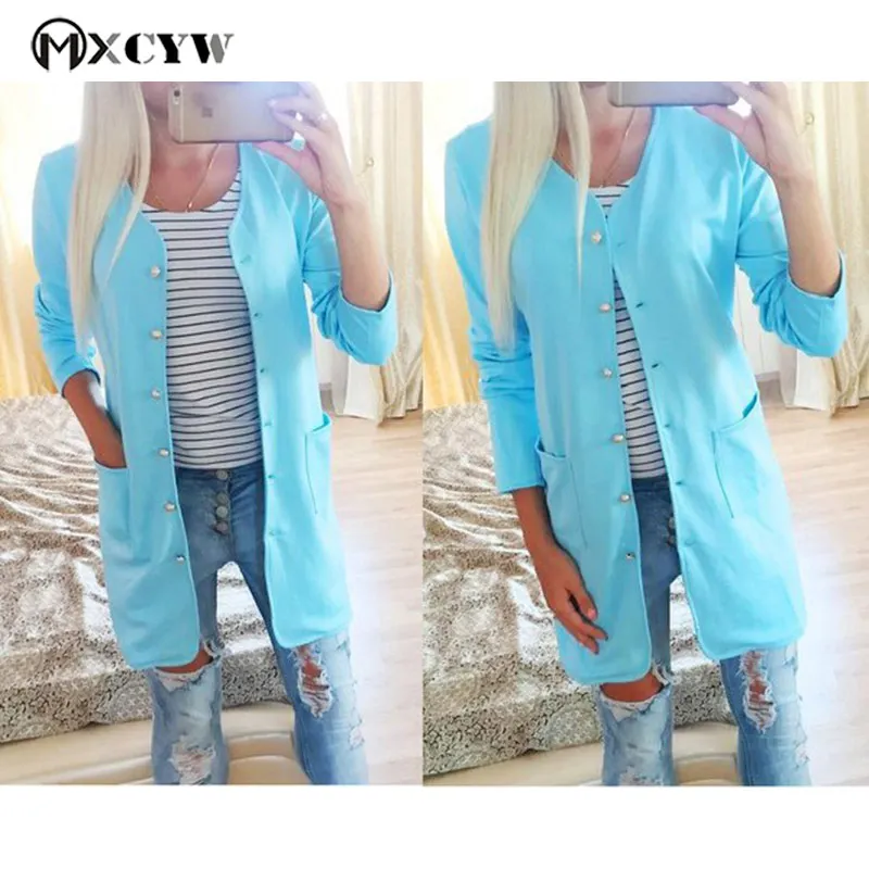 Women's Cardigan Fashion Casual Loose Long Sleeves Lady'S Sweater Jacket Solid Knitting Top Pull Female Clothes Cardigans |