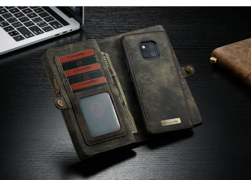 CaseMe кошелек для huawei mate 20 Pro Ulti mate функциональный все-в-одном ручной работы кожаный съемный элегантный флип-чехол для mate 20 pro