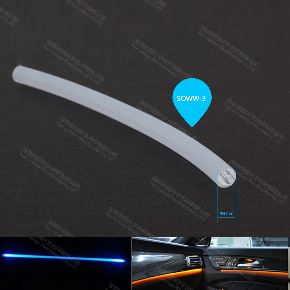 

factory 3mm plastic side emitting fiber optical fibra optica light cable