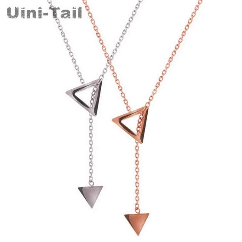 Uini Tail Горячее предложение новое геометрическое колье с треугольниками из