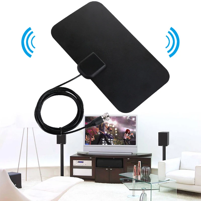 50 милей усилитель активный Крытый HD цифровой ТВ антенна 25DB усиления HD ТВ