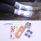Женские хлопковые носки, модные милые Мультяшные носки с 3D рисунком собаки, кота, Стильные теплые носки с животными, женские носки для пола для женщин