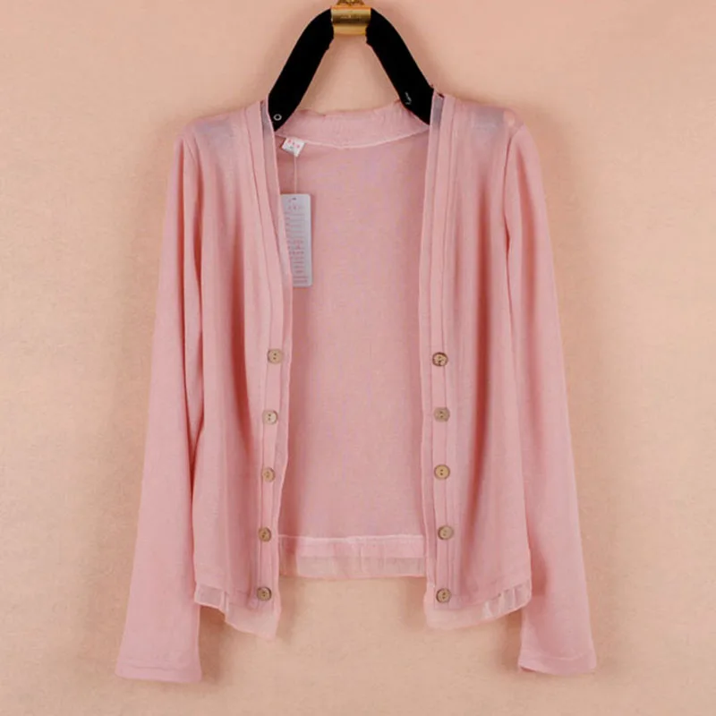Pink long Вязаный кардиган для женщин, весна, новая мода, большой размер 5XL, свободная дикая шаль, пальто, летняя Солнцезащитная рубашка, воздухопроницаемая рубашка - Цвет: Pink long