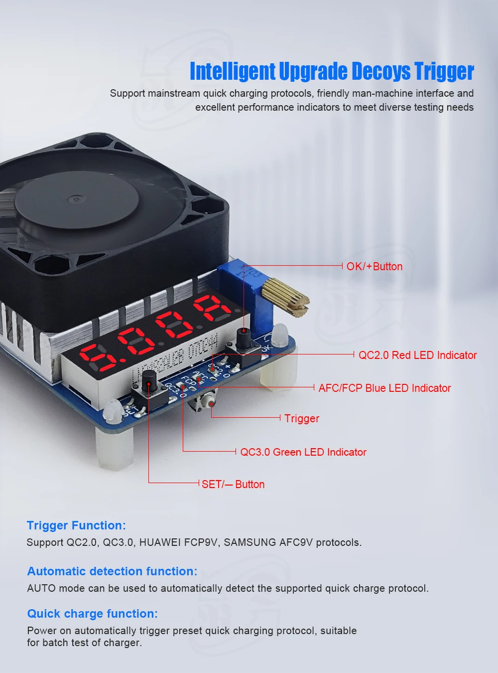 Триггер HD25 HD35 QC2.0 QC3.0 Электронный USB резистор нагрузки разгрузочный аккумулятор