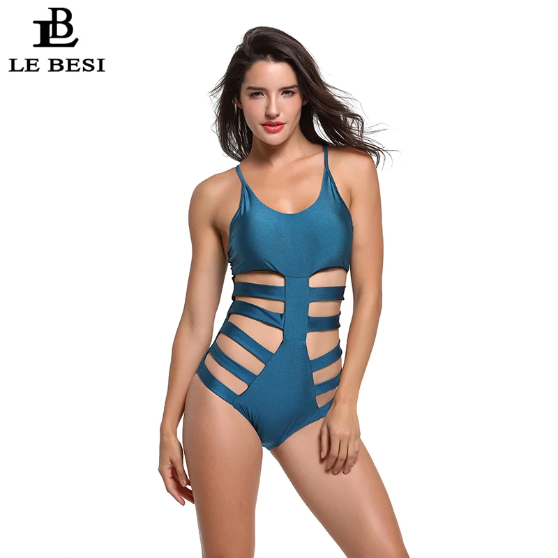 LEBESI 2018 Новое поступление женский цельный купальник плюс размер сексуальный