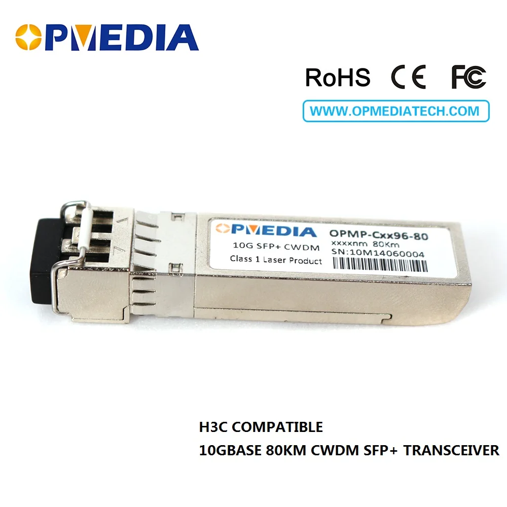

3 years warranty!Equivalnent to H3C 10GBASE CWDM SFP+ transceiver,10G 80KM 1470~1610nm ZR transceiver module,free shipping!