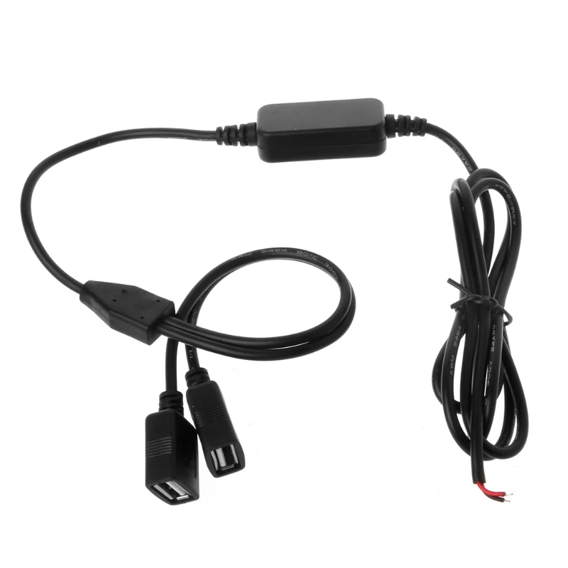 Автомобильное зарядное устройство с двумя разъемами USB 12 В-5 В 3 А преобразователь