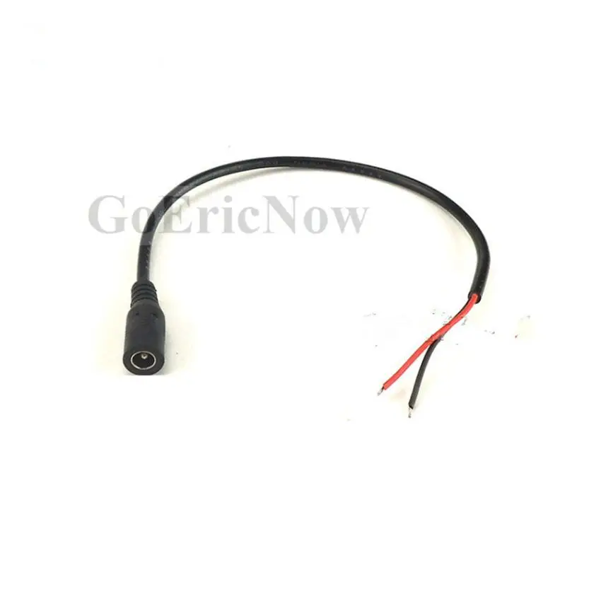 50 шт. светодиодный разъем DC 5 5x2 1 мм/5 мм 18AWG 25 см гнездовой адаптер кабель провод