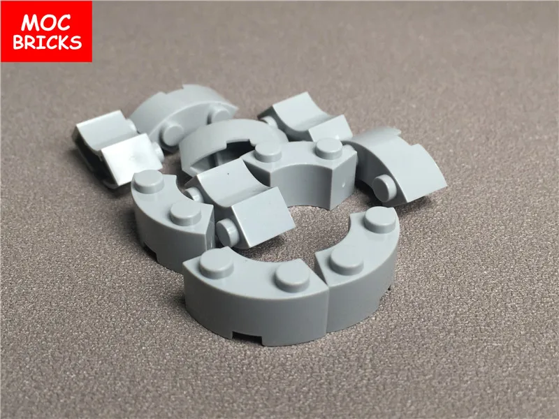 10 шт./партия кубики MOC круглые уголки 2x2 макароны с вырезом гвоздиком подходят для
