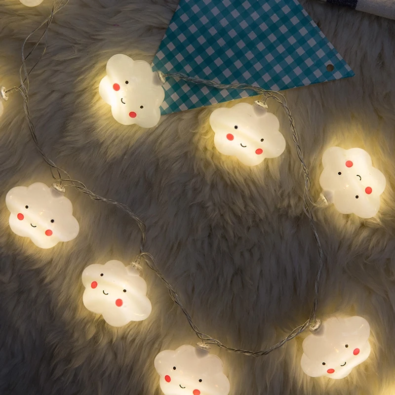 10 светодиодных сказочных облаков на батарейках световые гирлянды Luminaria 1 5 м