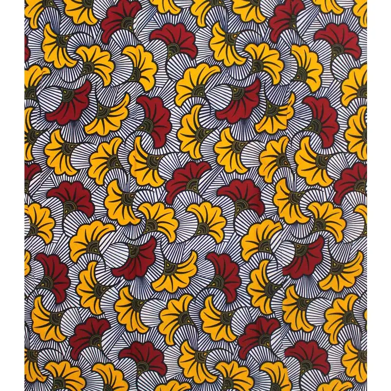 

Fashion african nigerian wax printed cotton fabric 100% cotton real cotton wax for women