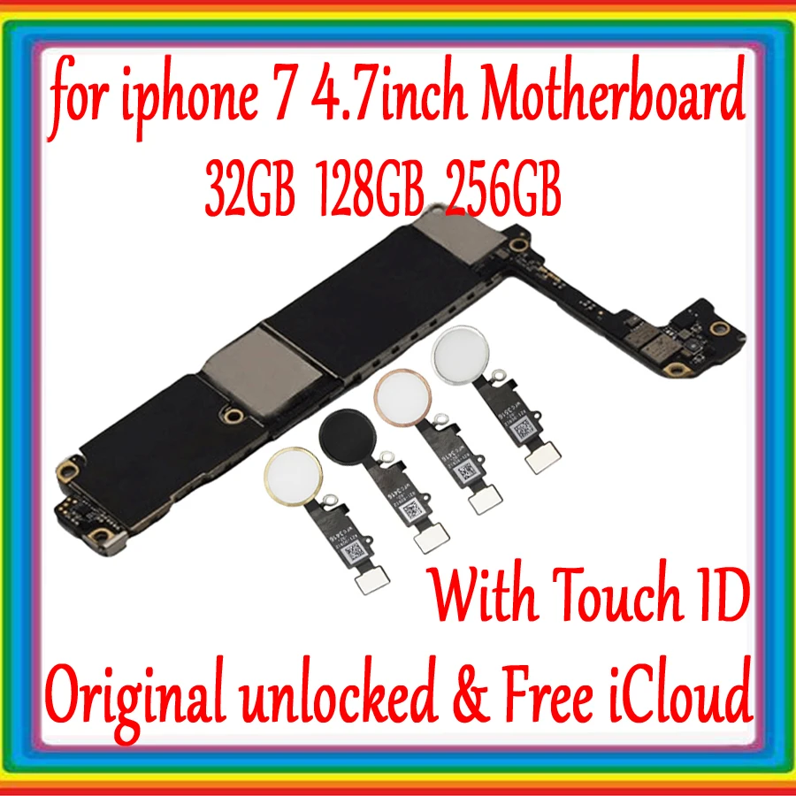 Для iPhone 7 логические платы разблокировка с сенсорным ID/без сенсорной ID пластины