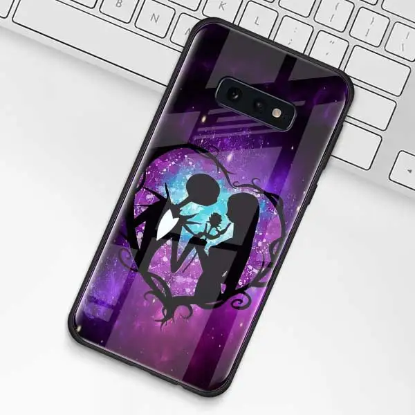 003 Чехол из закаленного стекла Jack Skellington Before Christmas для samsung Galaxy S10 S10e S9 S8 S10 Plus Note 9 A50 A30 - Цвет: 003