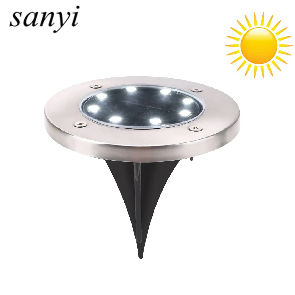 

Солнечный наземный свет 8 LED Солнечная энергия похороненный свет под земной лампой Открытый Путь сад настил Солнечный светодиодный свет