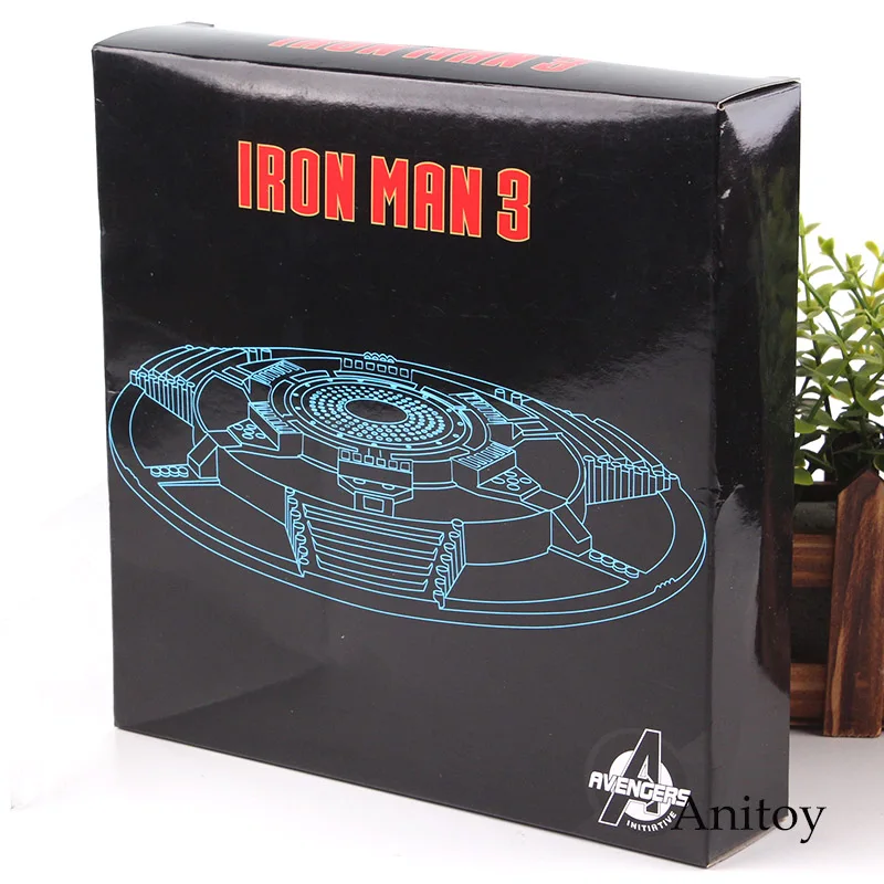 Marvel Железный человек 3 Tony's powerd сценическая iuminous база с светильник Функция белый светильник ПВХ фигурка Коллекция Модель игрушки