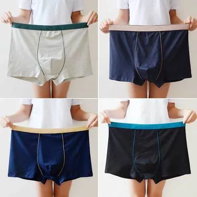 4 шт./лот, 9XL размера плюс, мужское нижнее белье, хлопок, мужское нижнее белье, дышащие Бесшовные трусы, сексуальные семейные трусы, мужские боксеры для мужчин - Цвет: boxer men pack 1
