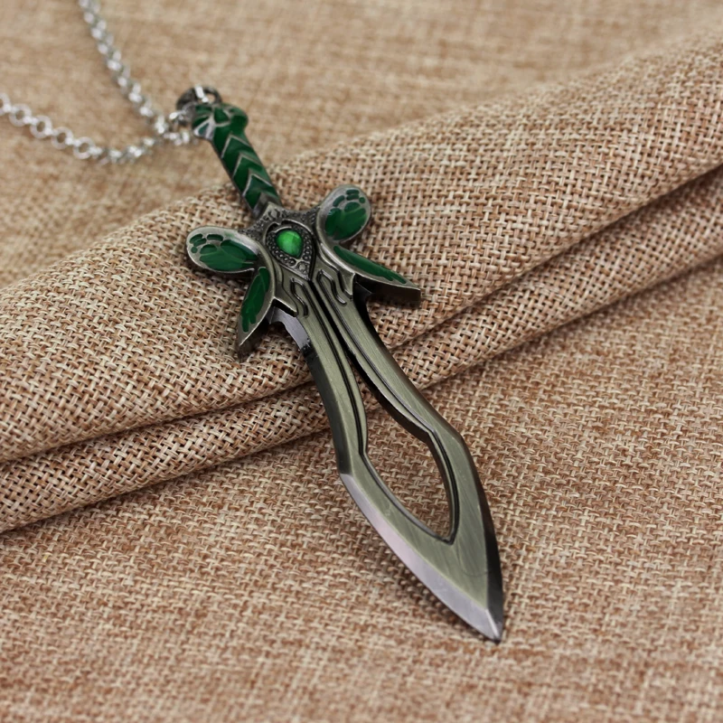 HANCHANG Butterfly Sword Necklace Game Series DOTA 2 Weapon Pendants Necklaces men necklace collares Hip Hop Jewelry | Украшения и