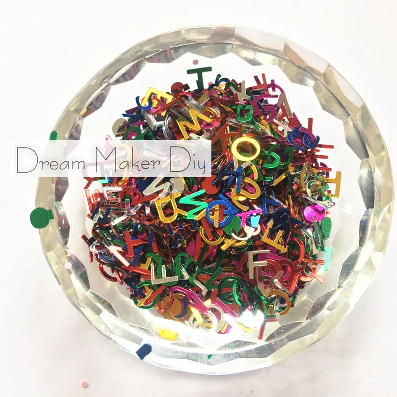 Пайетки из ПВХ разных цветов с буквами 5 мм 3000 шт.|sequins crafts|loose sequinssequins for crafts |