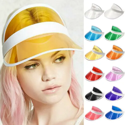 

2019 New Arrival 1Pc Summer Casual Men Women Neon Hat Sun Visor Golf Sport Tennis Headband Cap 12 Colors