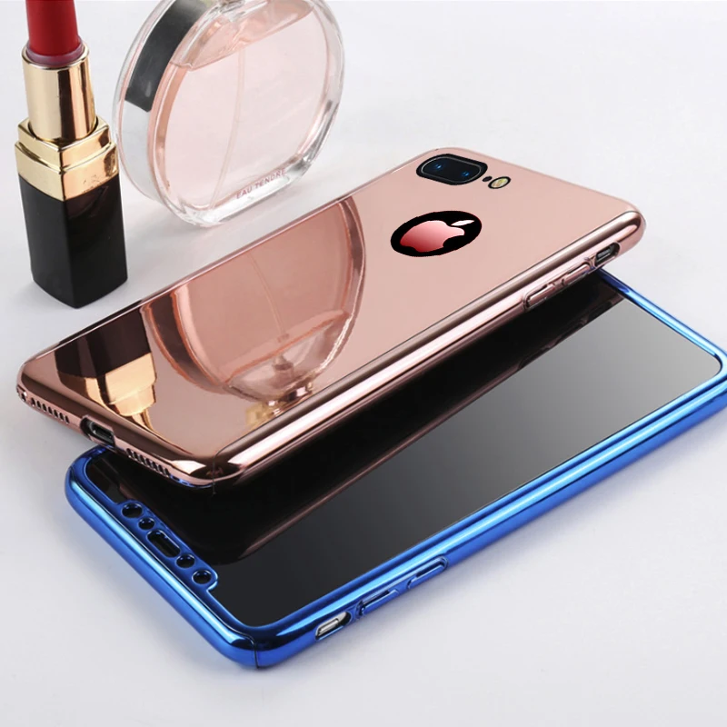 I Coque чехол для apple iPhone 7 iphone8 8 Plus iphone7 plus на зеркале 360 защитная задняя крышка с