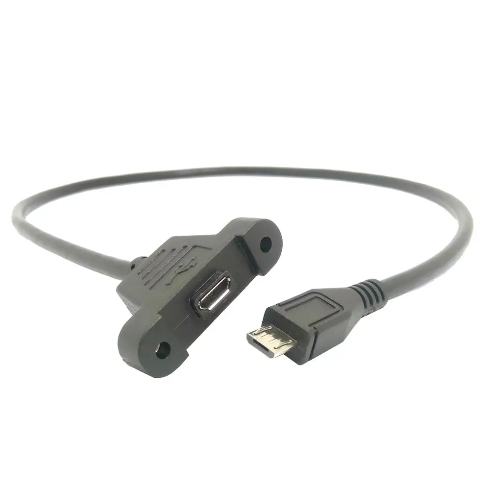 Micro b штекер USB A 2 0 Женский удлинитель винт крепления панели ушной шнур с резьбовым