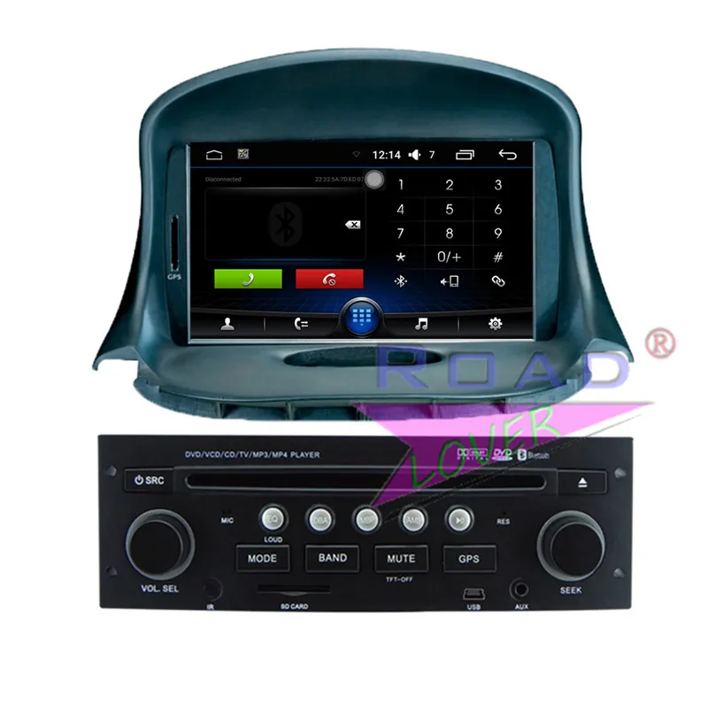 Roadloevr Android 6 0 Автомобильный ПК DVD плеер медиацентр для Peugeot 206 Стерео GPS навигация
