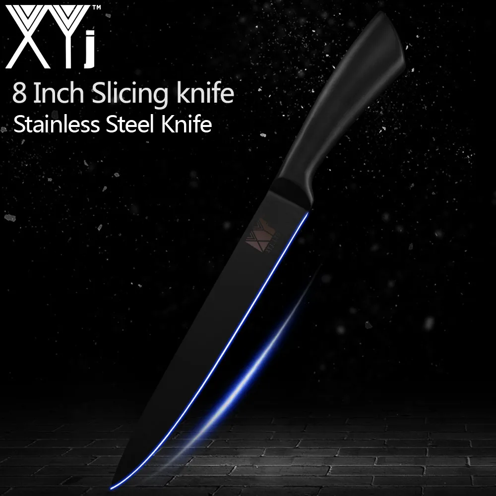 B 8 inch Slicing XYj, кухонный нож из нержавеющей стали, набор из 6 шт., японские ножи шеф-повара, нож для нарезки хлеба, нож для очистки овощей, инструменты для приготовления пищи - Цвет: B 8 inch Slicing