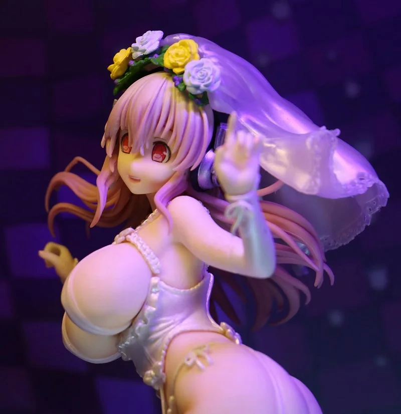 Anime Super Sonico 10th Anniversary Wedding Bikini 24cm Sexy Girl PVC Action Figure Collection Model Doll | Игрушки и хобби