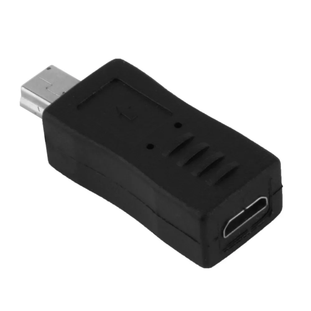 Черный Micro USB женщина к Mini разъем Мужской конвертер адаптер новейшие|Соединители|
