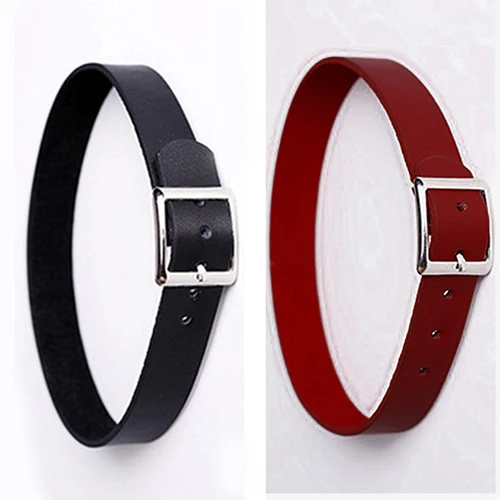 Женский браслет чокер из искусственной кожи в стиле панк с цепочкой и