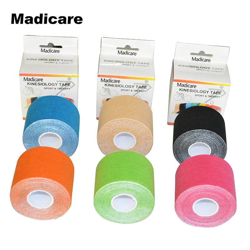 

New Synthetic Kinesiology Tape 5cm5m Viscose Shiny Athletes Replace Origin Cotton Sports K Elastic Muscle Knee Support