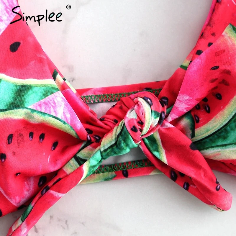 Simplee купальник женский высокий крой купальный костюм с V-образным вырезом Летняя