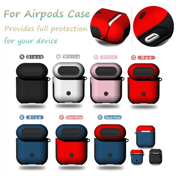 Защитный чехол для Airpods, силиконовый чехол для Airpods, зарядная коробка, полная защита, противоударный чехол для Air Pods