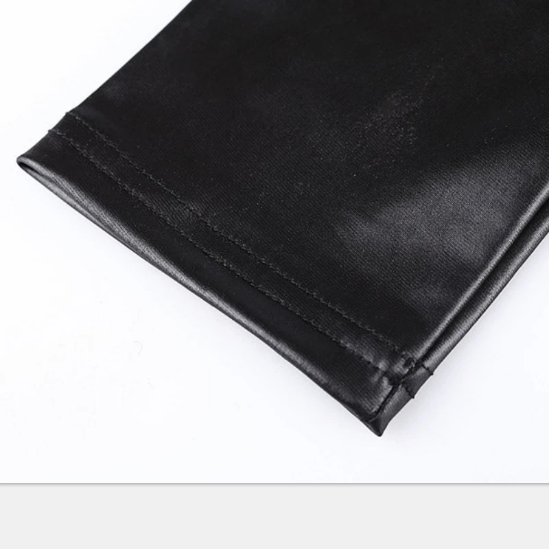 Женское облегающее платье с кожаным внешним видом сексуальное Клубное на осень и