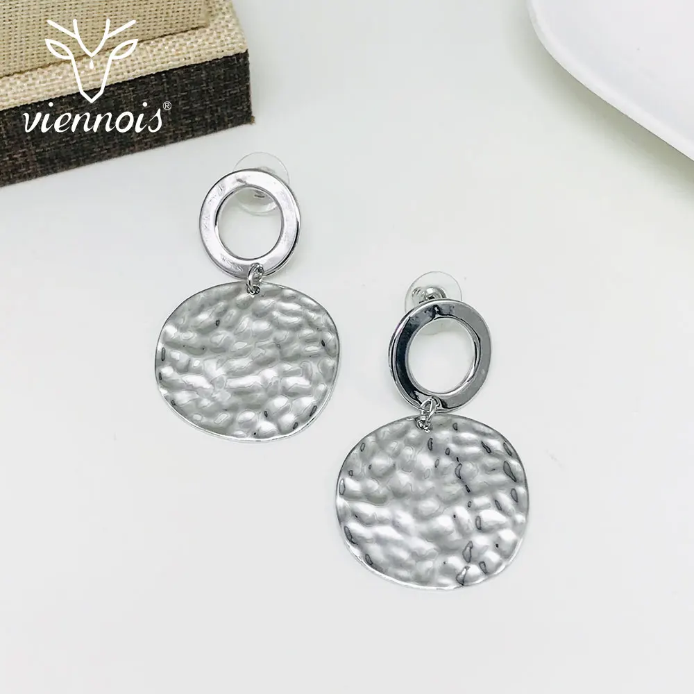 Viennois розовое золото/серебро цветные серьги капли для женщин AAA циркон круглые