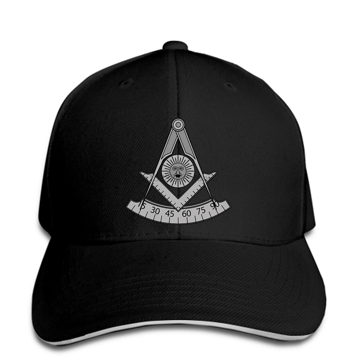 Мужская бейсболка Freemason Vector черно белая Library Past масон третьей степени кепка с
